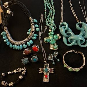 Costume jewelry turquoise lot